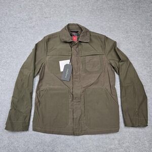 Gloverall Jacket Mens Medium Green Fred Waxed Canvas Military Zip Pockets New‎